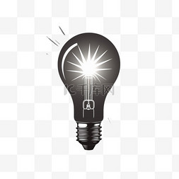 发明电灯图片_有光线的灯泡。照明电灯。创造性