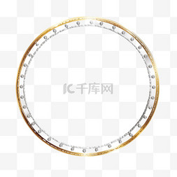 圆形环圈图片_金银相间的环框。圆形横幅。