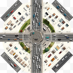 城市街道地图图片_交通道路俯视图集
