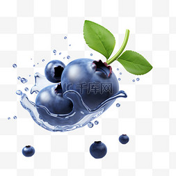 写实水果图片_蓝莓水果元素立体免扣图案