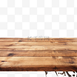 木桌前景，桌面前视
