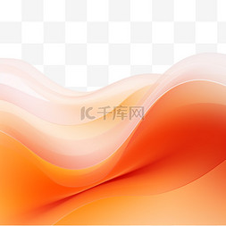 流体液体图片_橙色背景，带有流体渐变波浪形