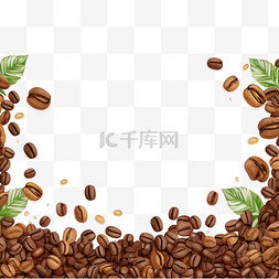 广告设计图片_带有图画的逼真咖啡背景