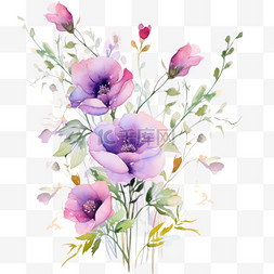手绘花卉水彩手机壁纸