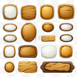网站游戏网站图片_用于用户界面游戏的木制和金色按