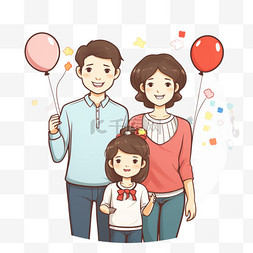 手绘母亲图片_韩国家长节庆祝活动手绘插图