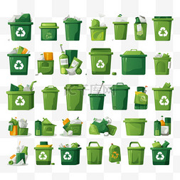 一套包装产品设计标志绿色回收再