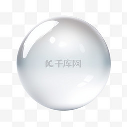 白色球图片_白色透明玻璃球体玻璃或球体，气