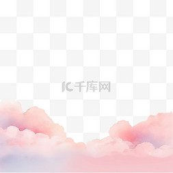 彩粉图片_手绘水彩粉彩天空背景