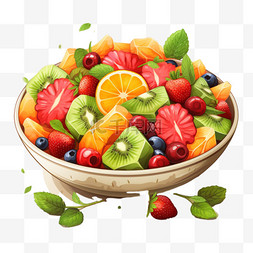食物水果沙拉食物美味餐饮菜品图