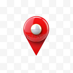 街道图片_图钉符号表示GPS地图的位置。