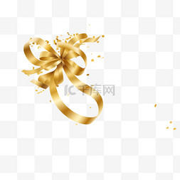 彩带的装饰图片_庆祝狂欢节的金色彩带。