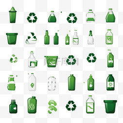 易拉宝设计简约图片_一套包装产品设计标志绿色回收再
