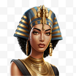 埃及图案图片_埃及立体女王免扣元素装饰素材