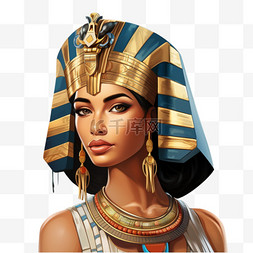 埃及图案图片_埃及风格女王免扣元素装饰素材