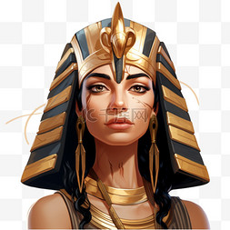 埃及图案图片_埃及古典女王免扣元素装饰素材