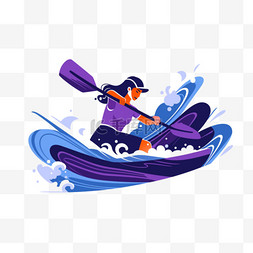 划船体育体育亚运会运动员蓝色扁