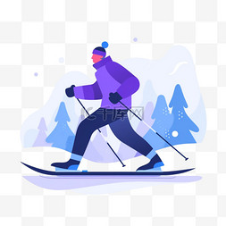 蓝色勇往直前图片_勇往直前滑雪亚运会运动员蓝色扁