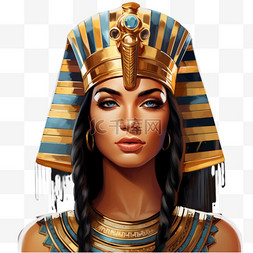 埃及质感女王免扣元素装饰素材
