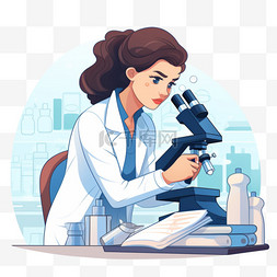 用显微镜研究分子的女科学家