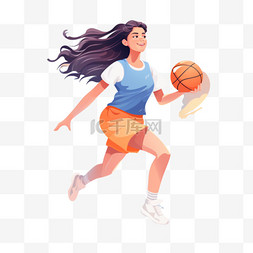 投球女篮女孩子扁平风女篮篮球女