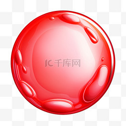 红圆按钮凹凸元素立体免扣图案