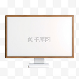 电脑一台图片_一台放在木桌上的电脑显示器