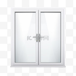 白色金属框玻璃门
