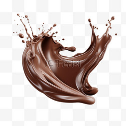 巧克力酱汁液体免扣元素装饰素材