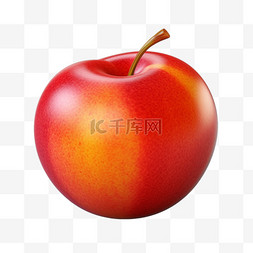 苹果3d水果免扣元素装饰素材
