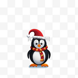 圣诞企鹅节日免扣元素装饰素材