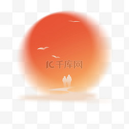 登高图片_弥散重阳节登高夕阳