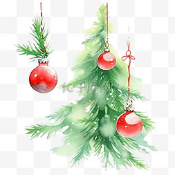 节日装饰手绘元素圣诞树