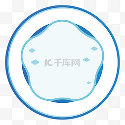 logo标识图片_蓝色科技空白标志边框