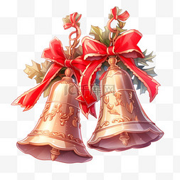 圣诞图形铃铛免扣元素装饰素材