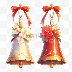 圣诞精致铃铛免扣元素装饰素材