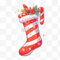 手绘袜子图片_圣诞袜子圣诞节卡通手绘元素