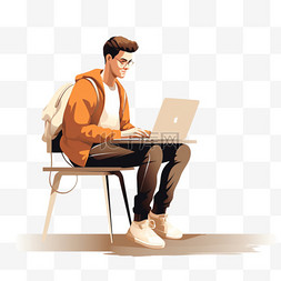 人坐着椅子上图片_坐在椅子上拿着笔记本电脑的人