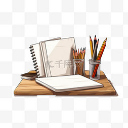 几桌子图片_桌子上有几支钢笔和几本笔记本