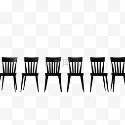 旁边图片_坐在一张白色桌子旁边的一排黑色