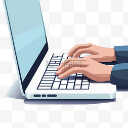 在计算机键盘上打字的人