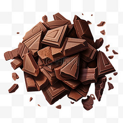 巧克力碎屑切碎元素立体免扣图案