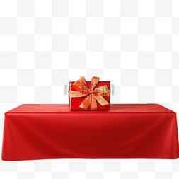 礼物桌布红色元素立体免扣图案