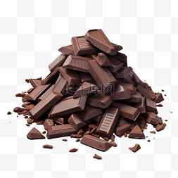 巧克力块状碎屑元素立体免扣图案