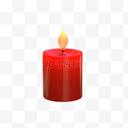 红色蜡烛3D立体红烛节日喜庆