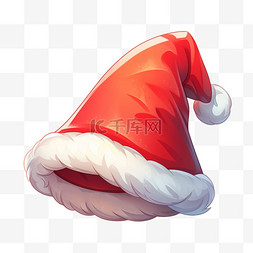 红色圣诞帽图片_圣诞帽ai红色元素立体免扣图案