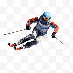 滑雪图片_速降滑雪者