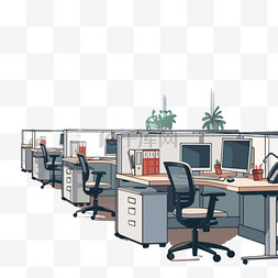 空荡荡图片_有椅子和书桌的空荡荡的办公室隔