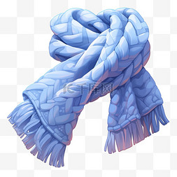 围巾矢量冬季元素立体免扣图案