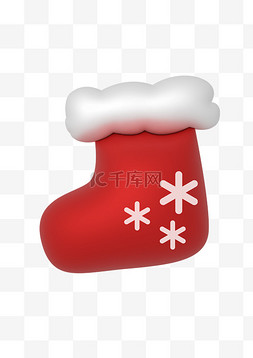 圣诞节圣诞袜立体风装饰